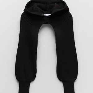 Hooded knit arm warmer